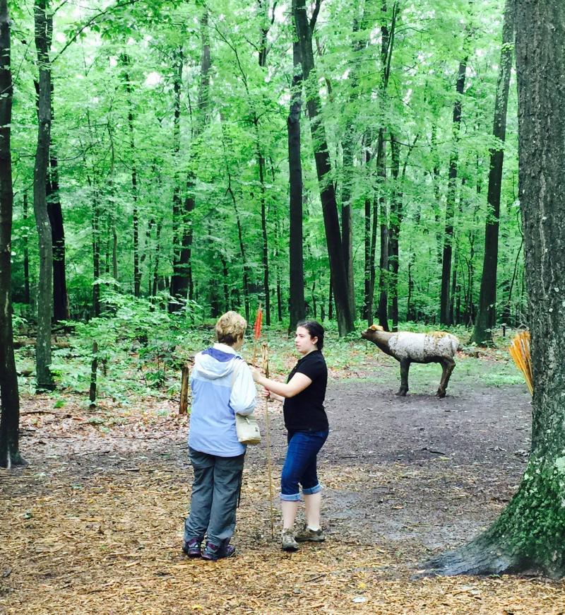 RoseAtl.179204721_std Rose learns how to use the spear and atl from our guide. Almost, for Rose, almost! But it was Earl and Lora who would have brought back the meat for us THIS day! Both of them had arrows piercing the animal!
